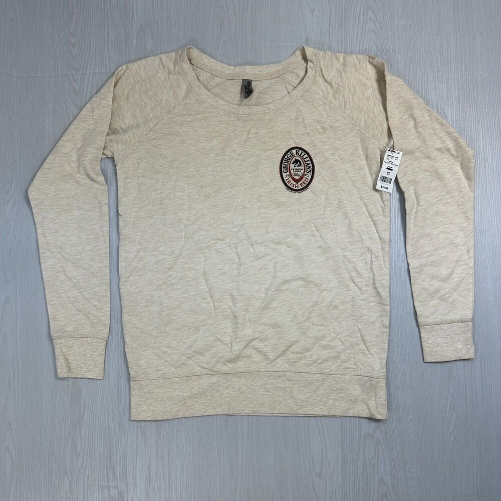 NWT Instant Message George Killians Irish Red Sweatshirt Women M Oatmeal Heather